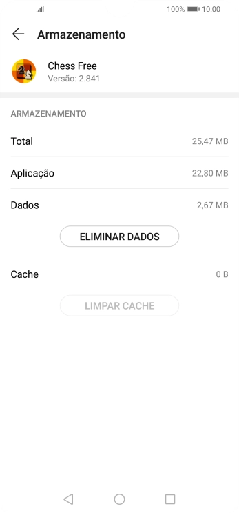 Prima a tecla de início para terminar e voltar ao ecrã inicial.