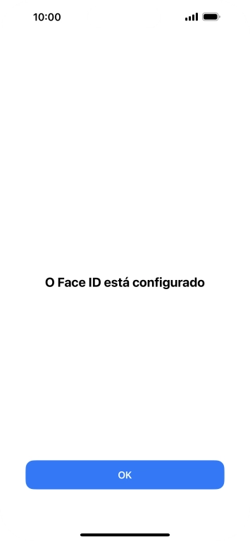 Prima OK. Se ainda não tiver escolhido um código de bloqueio do telefone, introduza um código à escolha duas vezes de seguida.