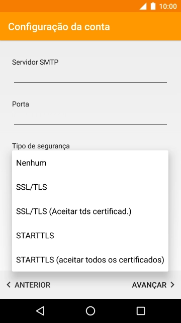 Prima Nenhum para desativar a função.