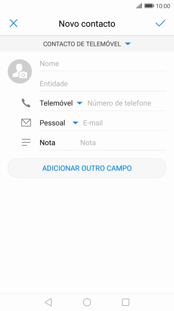 Prima a lista suspensa da lista de contactos.