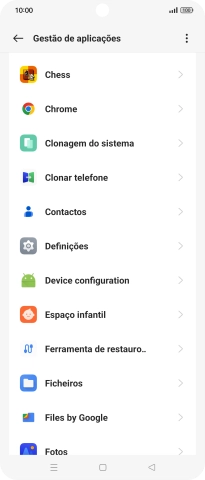 Prima a app pretendida.