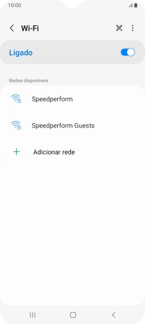 Prima a rede Wi-Fi pretendida.