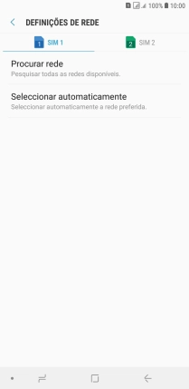 Prima o cartão SIM pretendido.