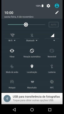 Prima o ícone de definições.