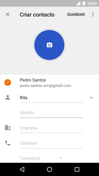 Prima Apelido, e introduza o apelido pretendido.