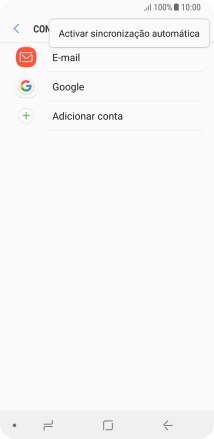 Prima Activar sincronização automática.