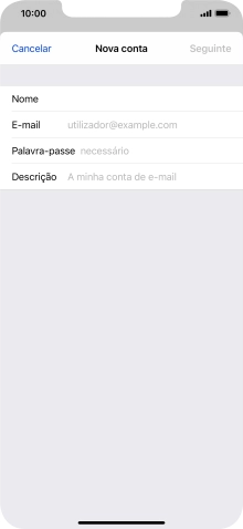 Prima E-mail e introduza o seu endereço de e-mail.