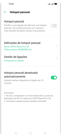Prima Definições de hotspot pessoal.