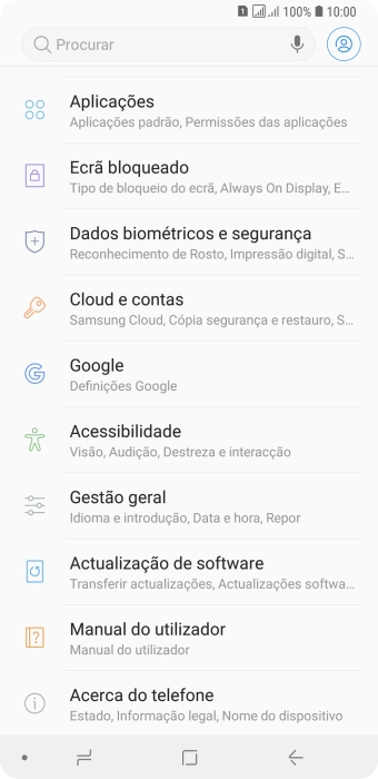 Prima Acerca do telefone.
