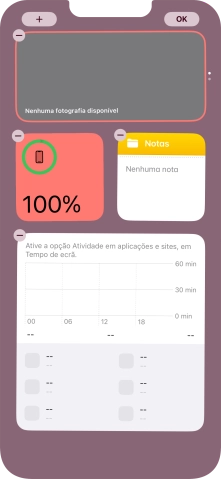 Prima o ícone para adicionar.