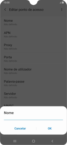 Introduza Vodafone MMS e prima OK.
