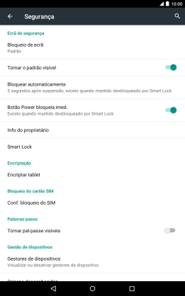 Prima Bloqueio de ecrã e introduza o código de bloqueio atual.