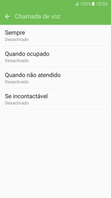 Prima o tipo de desvio pretendido.
