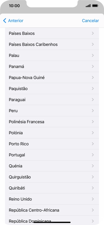 Prima o país pretendido.