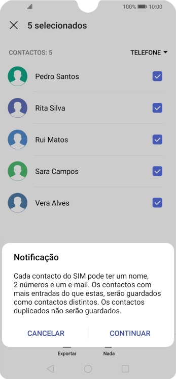Prima CONTINUAR.