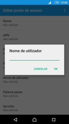Introduza vodafone e prima OK.