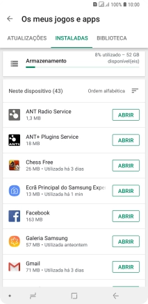 Prima a app pretendida.