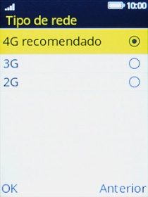 Escolha o tipo de rede pretendido.