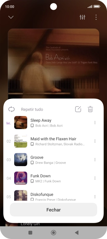 Prima o ícone para adicionar.
