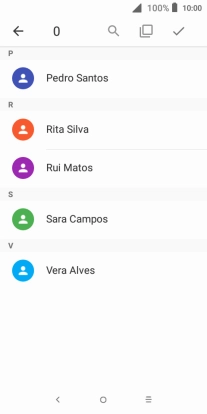 Prima o ícone para selecionar todos.