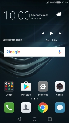 Prima a tecla de aplicações.