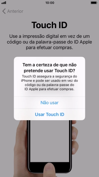 Se desativar a função, prima Não usar.