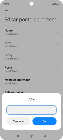Introduza net2.vodafone.pt e prima OK.