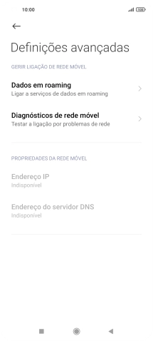Prima Dados em roaming.