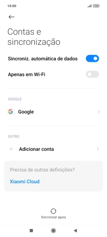 Prima a conta de e-mail pretendida.