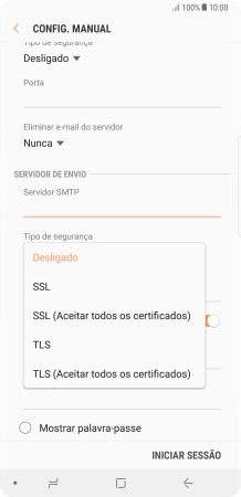 Prima Desligado para desativar a função.