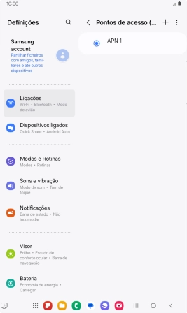 Prima o ícone para adicionar.