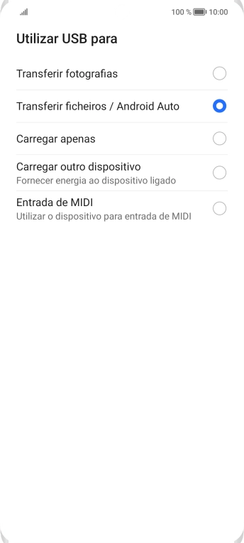 Prima Transferir ficheiros /Android Auto.