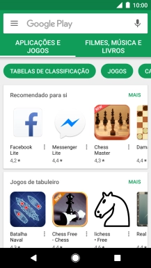 Deslize o dedo sobre o ecrã da esquerda para a direita.