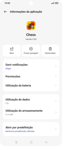 Prima Utilização do armazenamento.