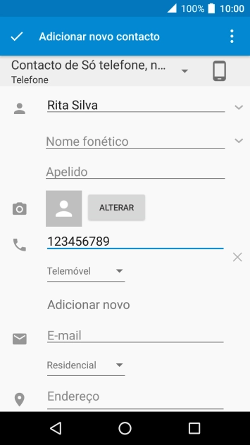 Prima a lista suspensa de tipo de número.