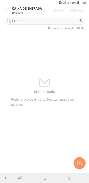 Deslize o dedo sobre o ecrã da esquerda para a direita.