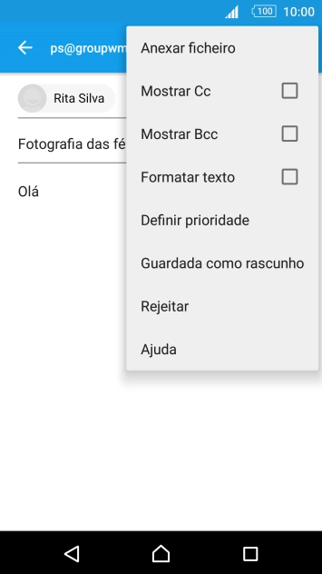 Prima Anexar ficheiro.