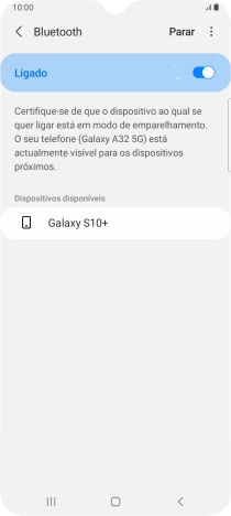 Prima o dispositivo Bluetooth pretendido e siga as indicações no ecrã para emparelhar o dispositivo pretendido com o telefone.
