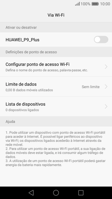 Prima Configurar ponto de acesso Wi-Fi.