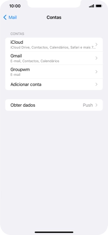 Prima o nome na conta de e-mail que acabou de criar.