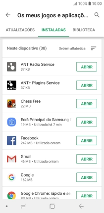 Prima a app pretendida.