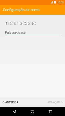 Prima Palavra-passe e introduza a password da sua conta de e-mail na Vodafone.