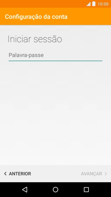 Prima Palavra-passe e introduza a password da sua conta de e-mail na Vodafone.