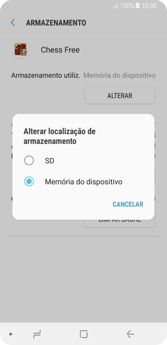 Prima o nome do cartão de memória.