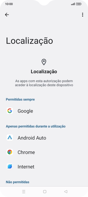 Prima a app pretendida.