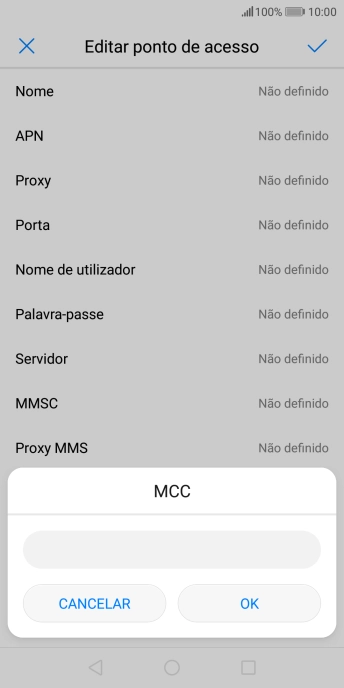 Introduza 268 e prima OK.