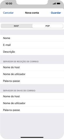Prima Guardar. A sua conta de e-mail está agora configurada. Se pretender escolher definições adicionais para o servidor de receção e envio, siga os passos seguintes.