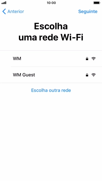 Prima a rede Wi-Fi pretendida.