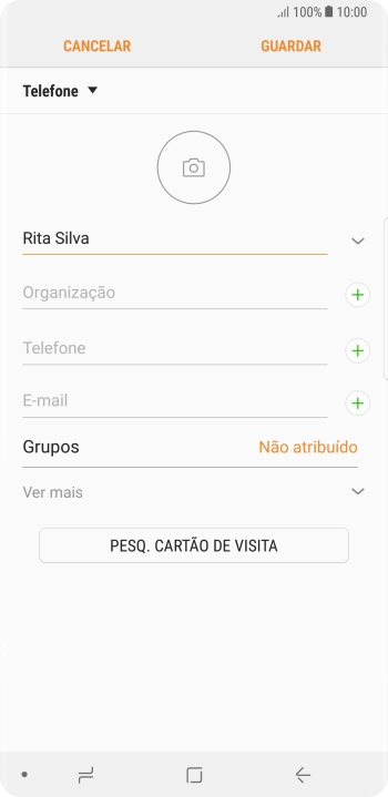 Prima Telefone e introduza o número de telefone pretendido.