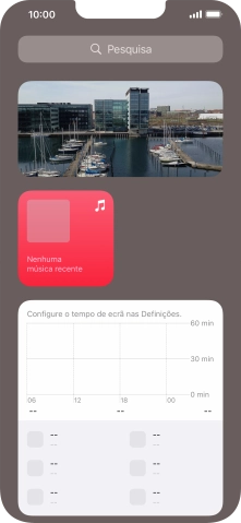 Mantenha premida por um instante a pilha de widgets pretendida.